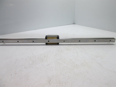 Used NSK LY150460AL Linear Rail w/ Carriages, 460mm Long, 28mm Height, *Surface Rust*