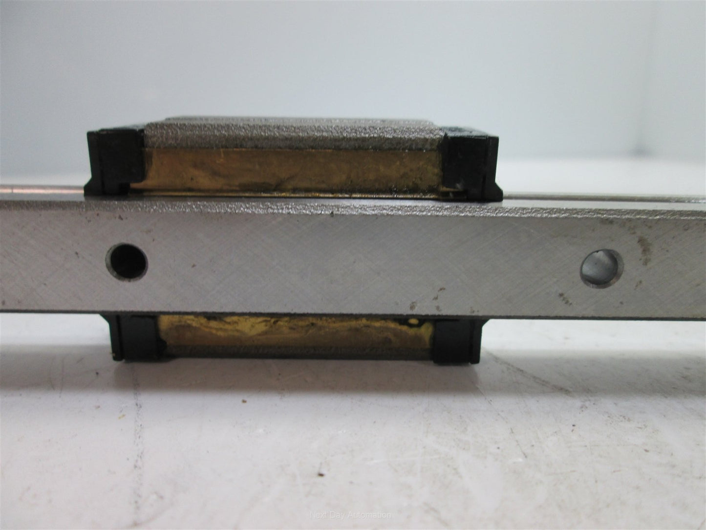 Used NSK LY150340AL Linear Rail w/ 2x Carriages 340mm Long 24mm Height *Surface Rust*