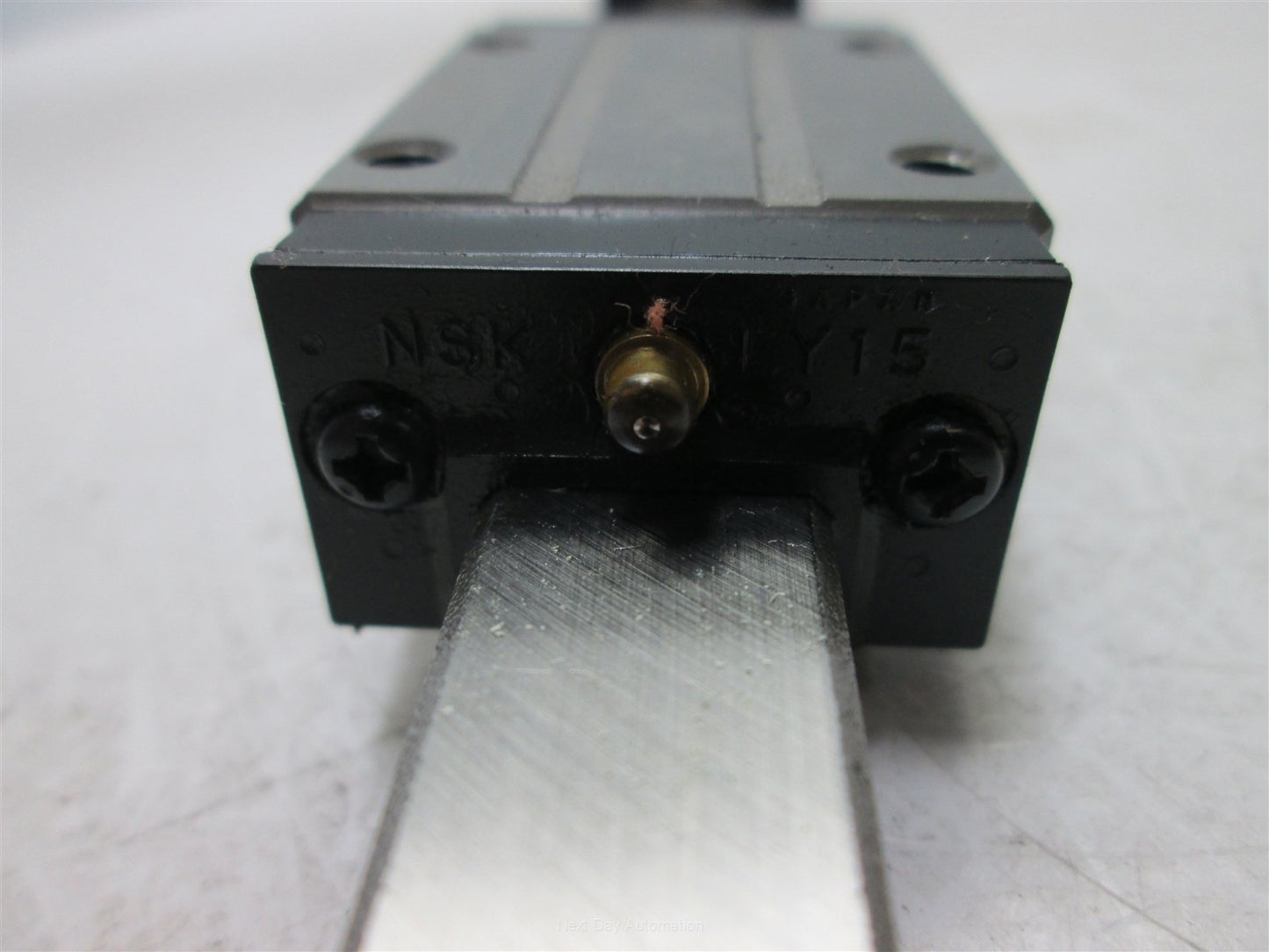 Used NSK LY150340AL Linear Rail w/ 2x Carriages 340mm Long 24mm Height *Surface Rust*