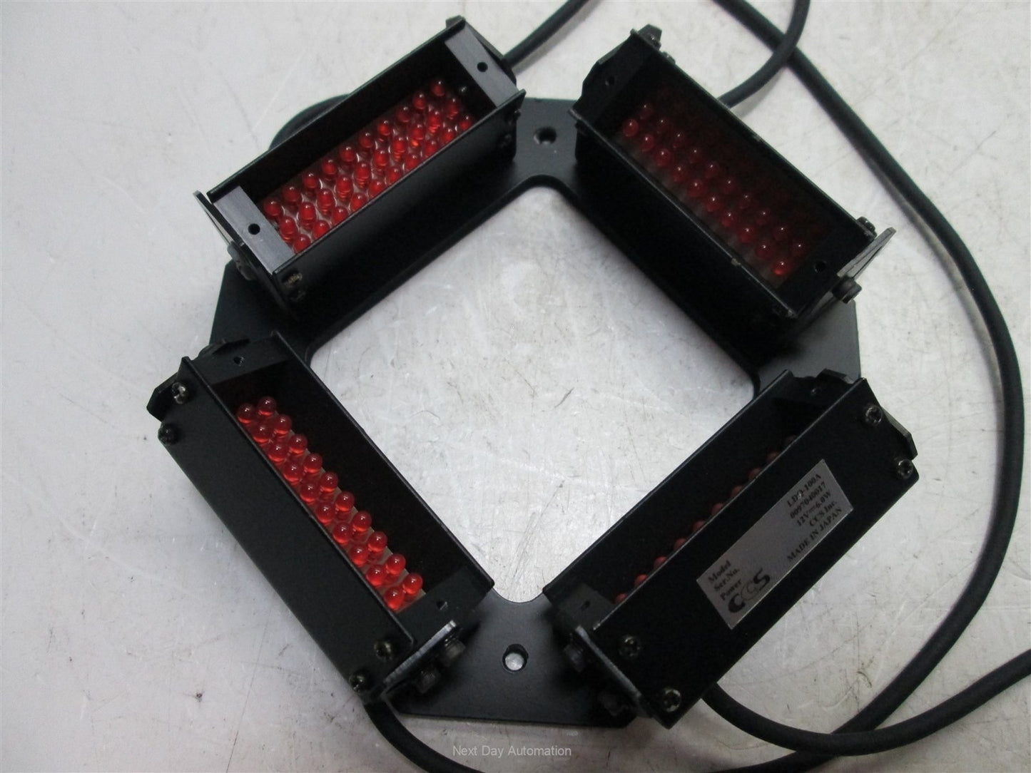 Used CCS LDQ-100A Array of 4 Red LED Bars, Voltage: 12VDC, Power: 6W