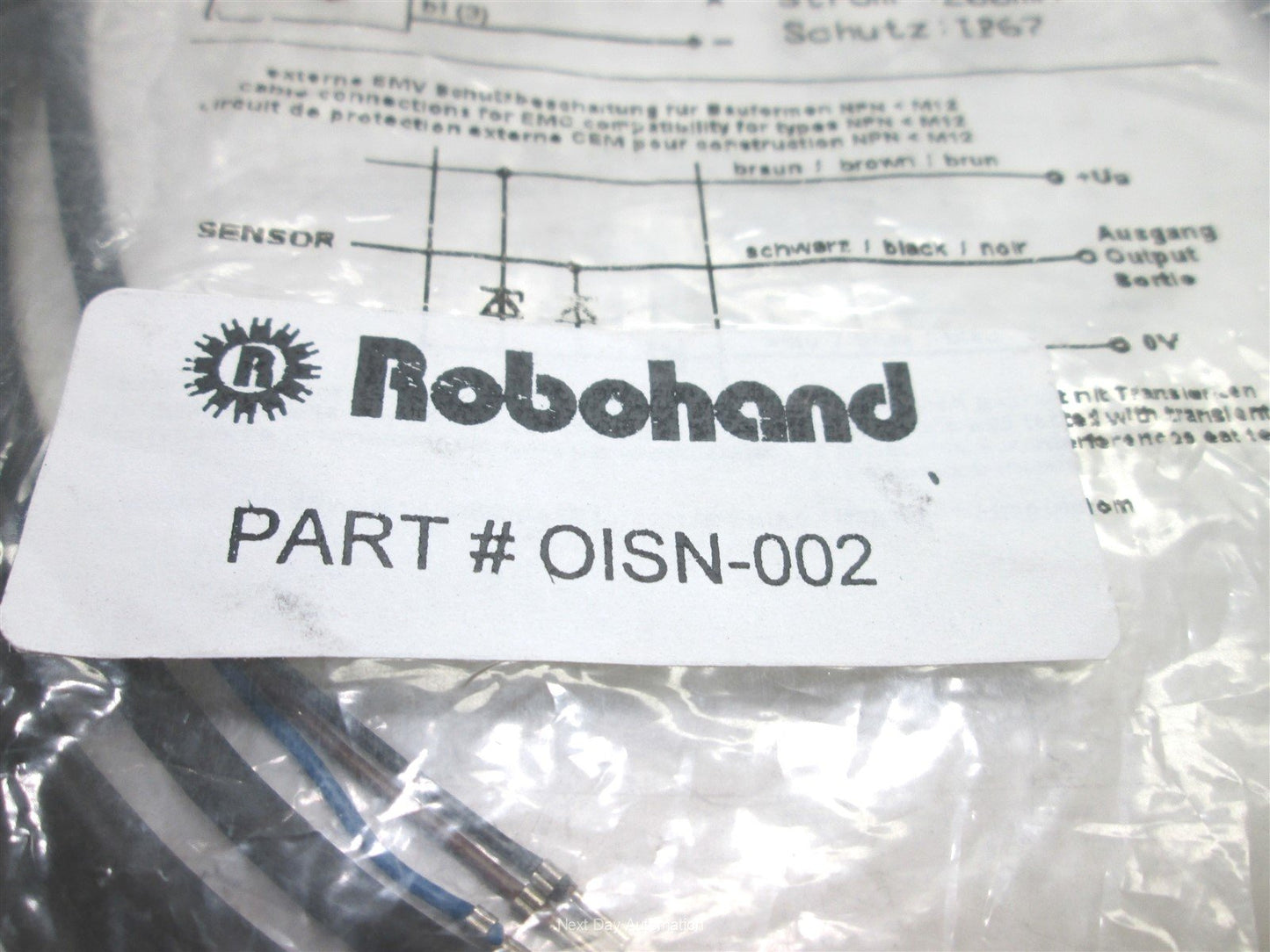 Used Robohand OISN-002 Inductive Proximity Sensor, Voltage: 10-30VDC, NPN 200mA