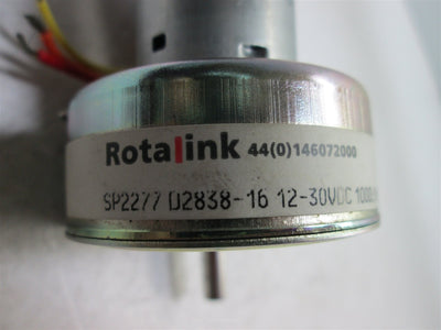 Used Rotalink SP2277 Gearbox and Motor, 12-30VDC, 1000:1 Ratio, 1/4" ? Shaft