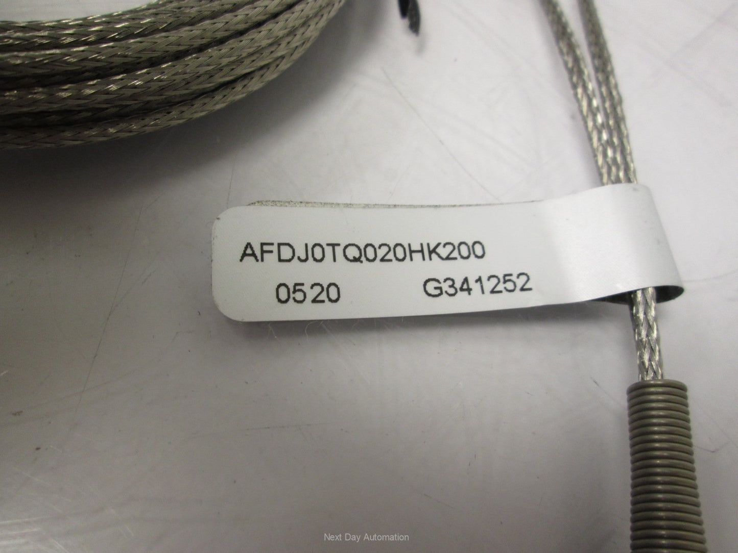 Used Watlow AFDJ0TQ020HK200 Type K Thermocouple 2" Length 0.040" Diameter 20' Cable