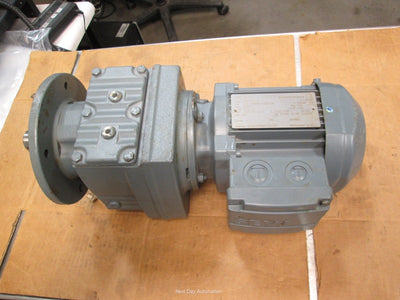 Used SEW EuroDrive RF37 DR63M6 Gear Motor 3-Phase 220/380VAC1.04/0.6A 8.5RPM 1" Shaft