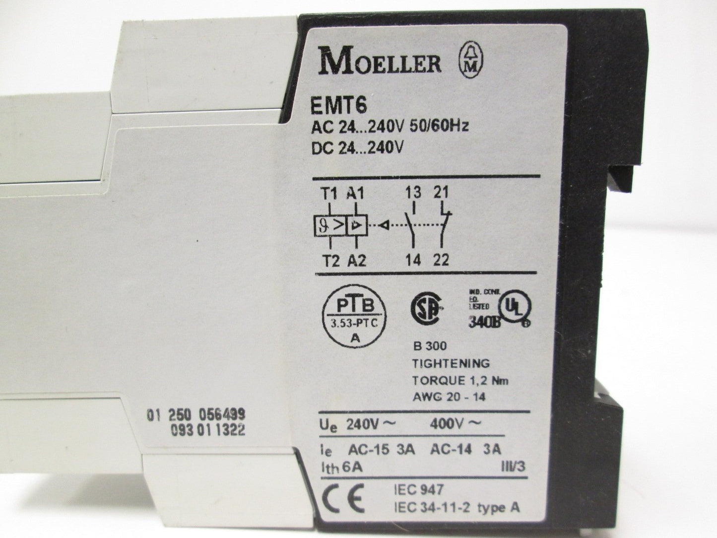 Used Moeller EMT6 Thermistor Machine Protection Relay 24-240VAC/DC