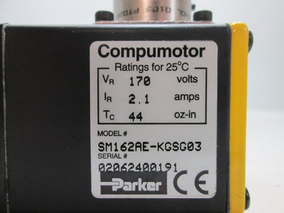 Used Parker SM162AE-KGSG03 Compumotor Servo Motor, Rated Speed: 7500rpm