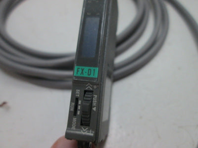 Used SunX FX-D1 Digital Setting Fiber Sensor, NPN Output, Emitting Element: Red LED