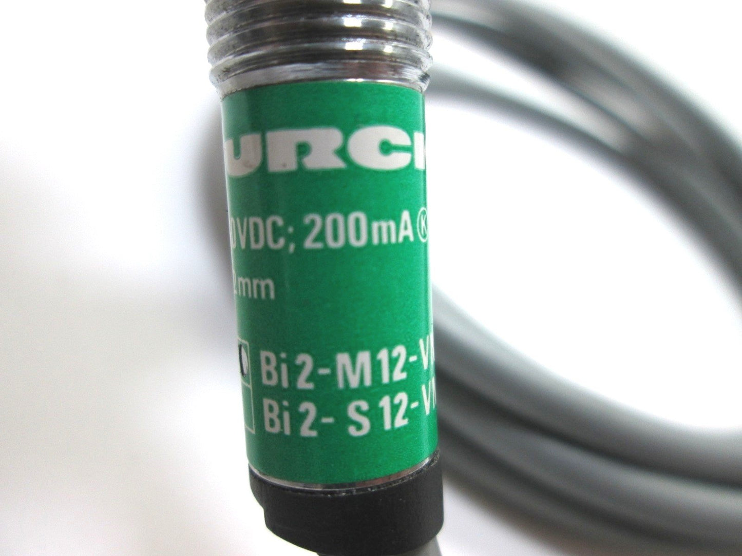 Used Turck Bi2-M12-VN6X-H1141 Inductive Proximity Sensor, Voltage: 30VDC, 2mm Range