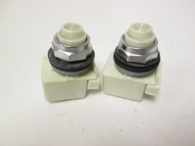 Used Lot of 2 Square D 9001-KM35 Pilot Lights 24VAC/DC 80mA White