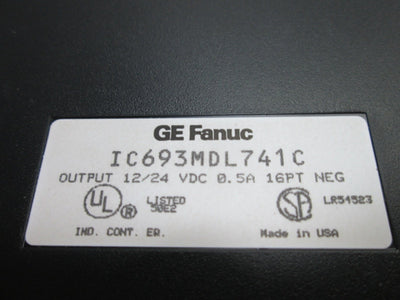 Used GE Fanuc IC693MDL741C Output Module, 16-Point NEG Logic, 12/24VDC 0.5A