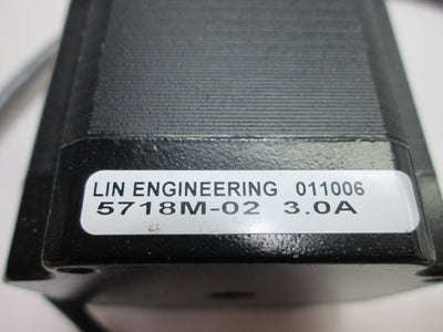 Used LIN Engineering 5718M-02 Stepper Motor, Shaft: 1/4" Diameter, Step Angle: 1.8ø