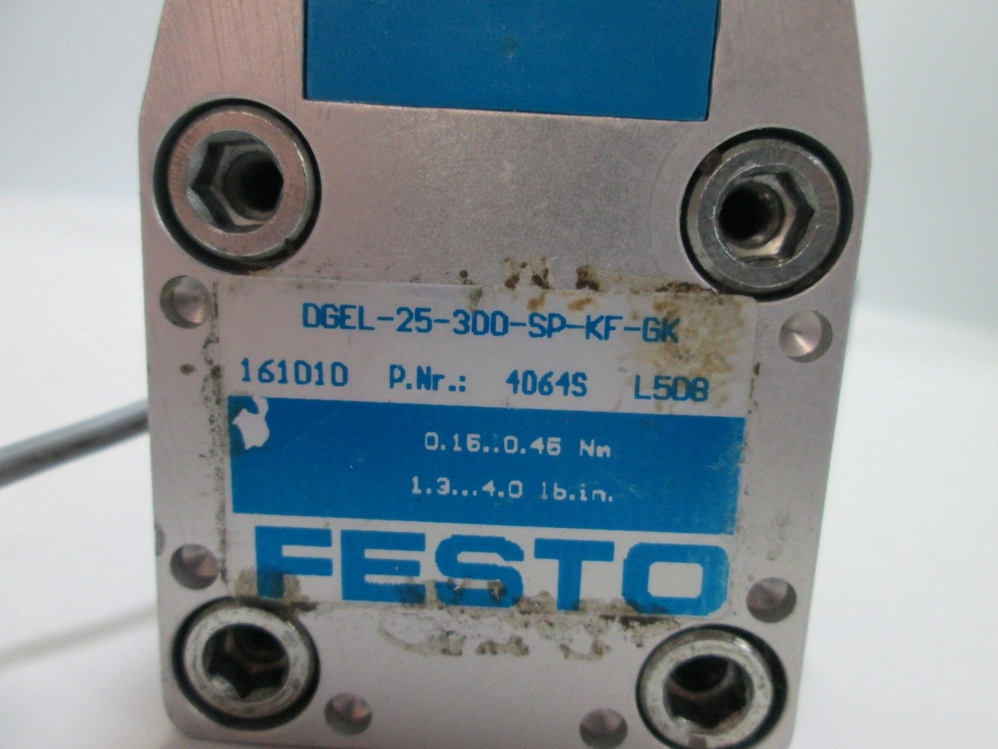 Used Festo DGEL-25-300-SP-KF-GK Ballscrew Positioner, Travel: 300mm, Shaft: 6mm