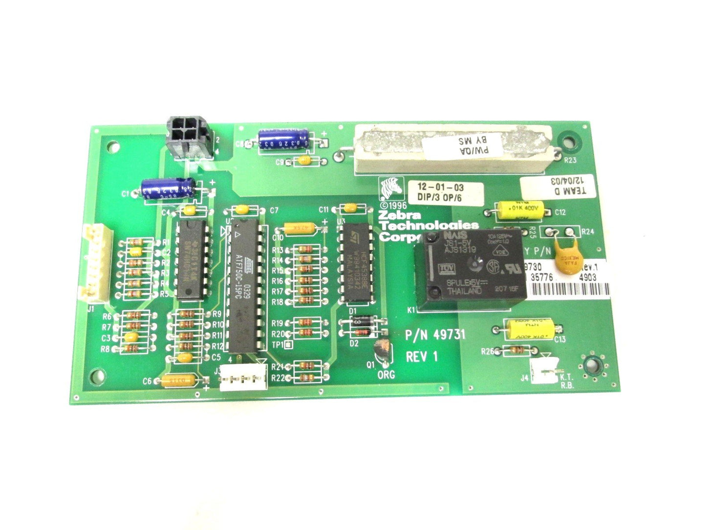 Used Zebra 49730 Cutter Control Board for Series XiII, XiIII, Xi2, Xi3 Label Printers