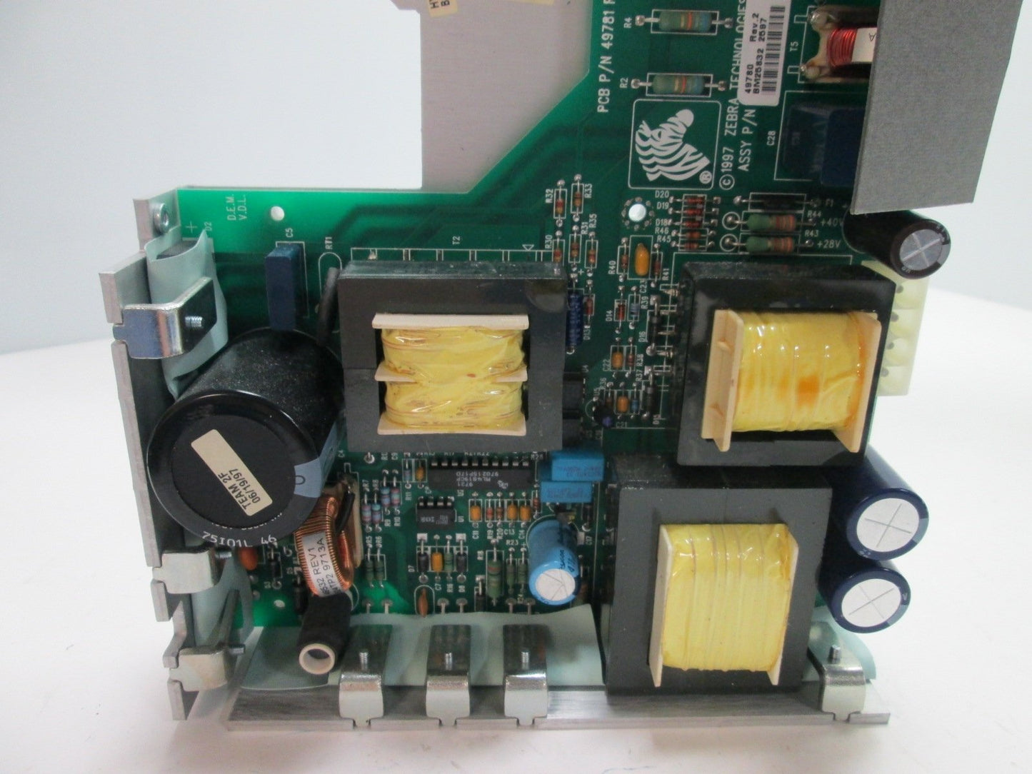 Used Zebra 49781 Rev 3 Power Supply Board From 170xill/170xilll Series Printer