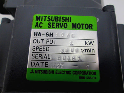 New Mitsubishi HA-SH103C AC MELSERVO Servo Motor 1kW, 3000 RPM