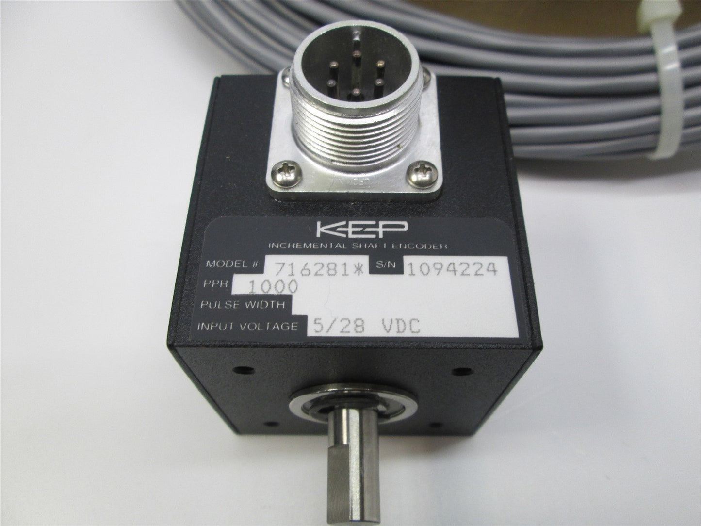 New Kessler-Ellis 716-281 Optical Shaft Encoder w/Measuring Wheel, Cable