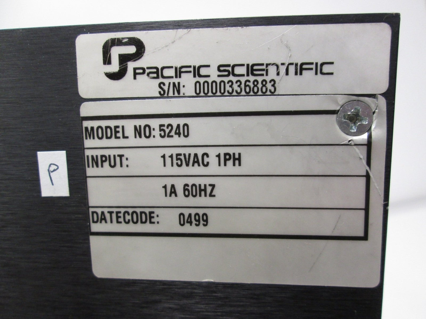 Used Pacific Scientific 5240 Indexer / Stepper Drive 115VAC 1A 1PH RS-232 D-Sub 9-Pin