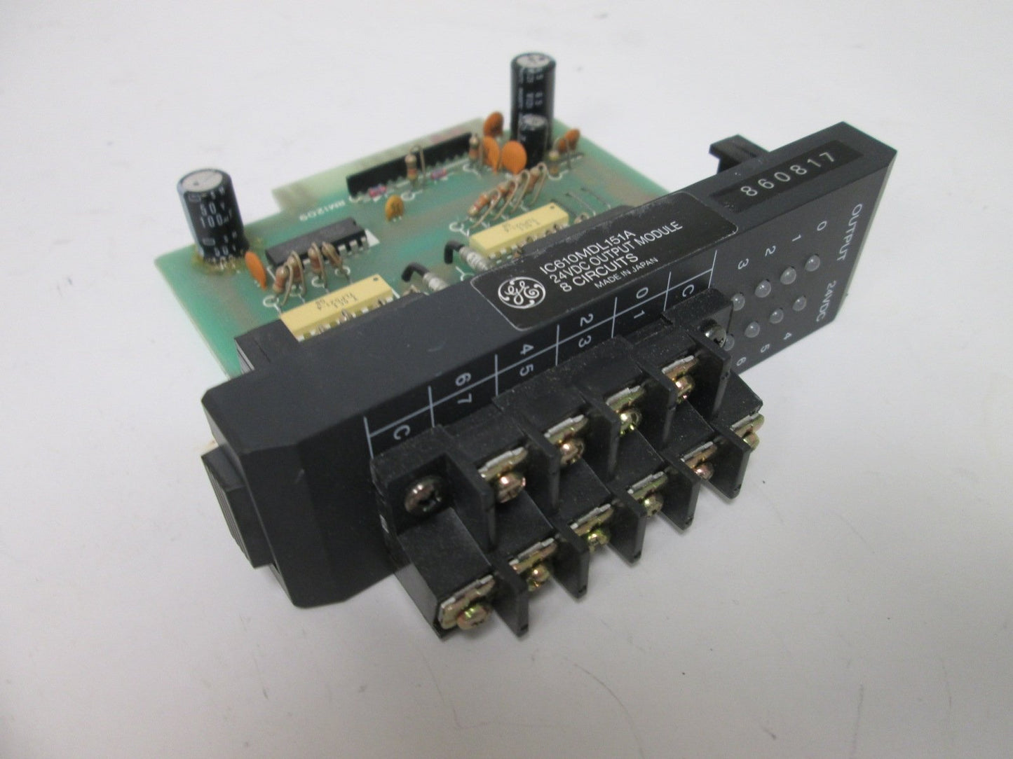 Used GE Fanuc IC610MDL151A PLC Output Module, 8 Outputs, Voltage: 24VDC