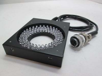 Used PPT Vision 661-0172-H LED Light Ring 12VDC 2.125" ID 48" Cable 5 Wire W/ Plug