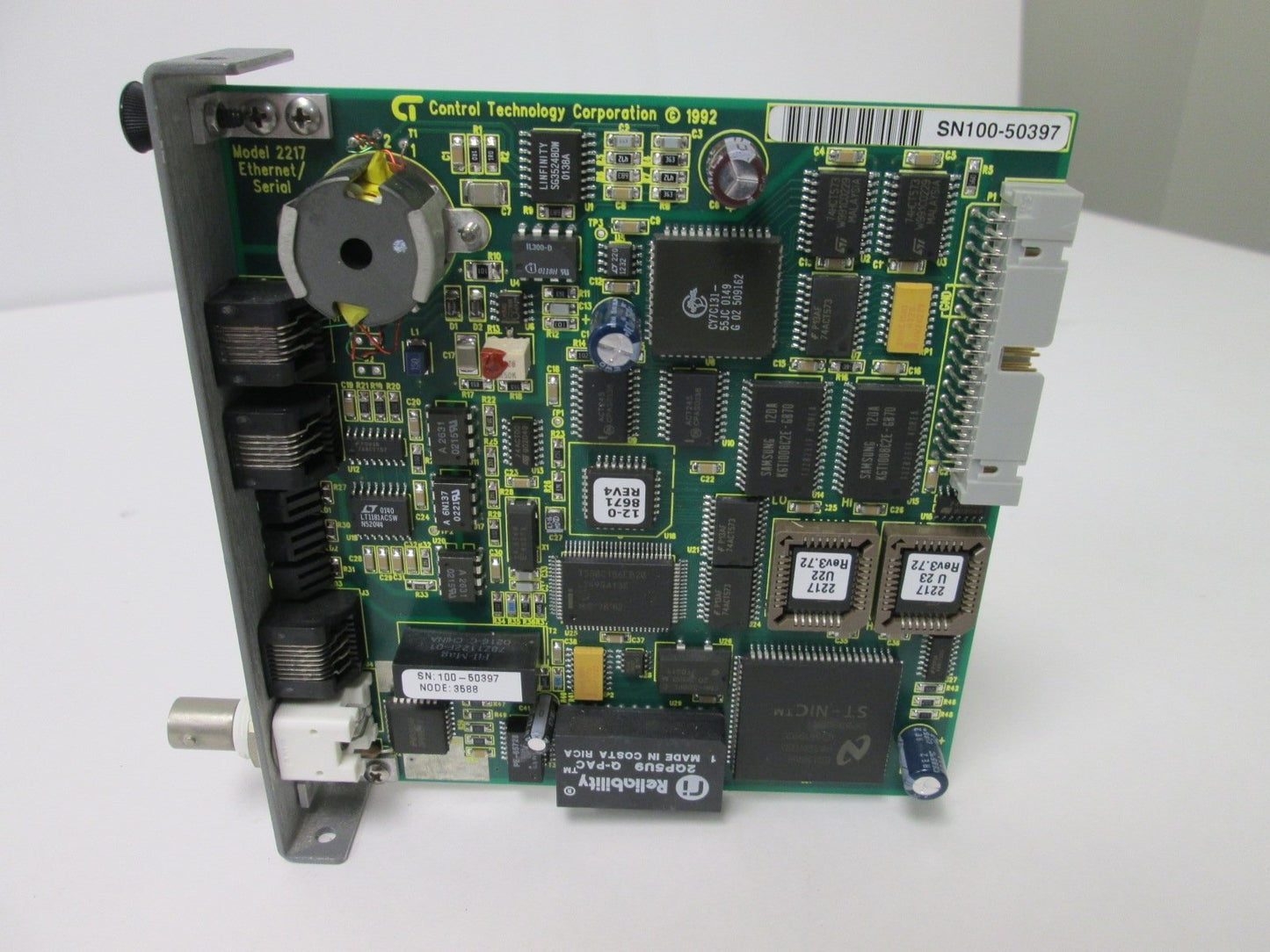 Used Control Technology 2217 Network Communications Module, Ethernet Connections