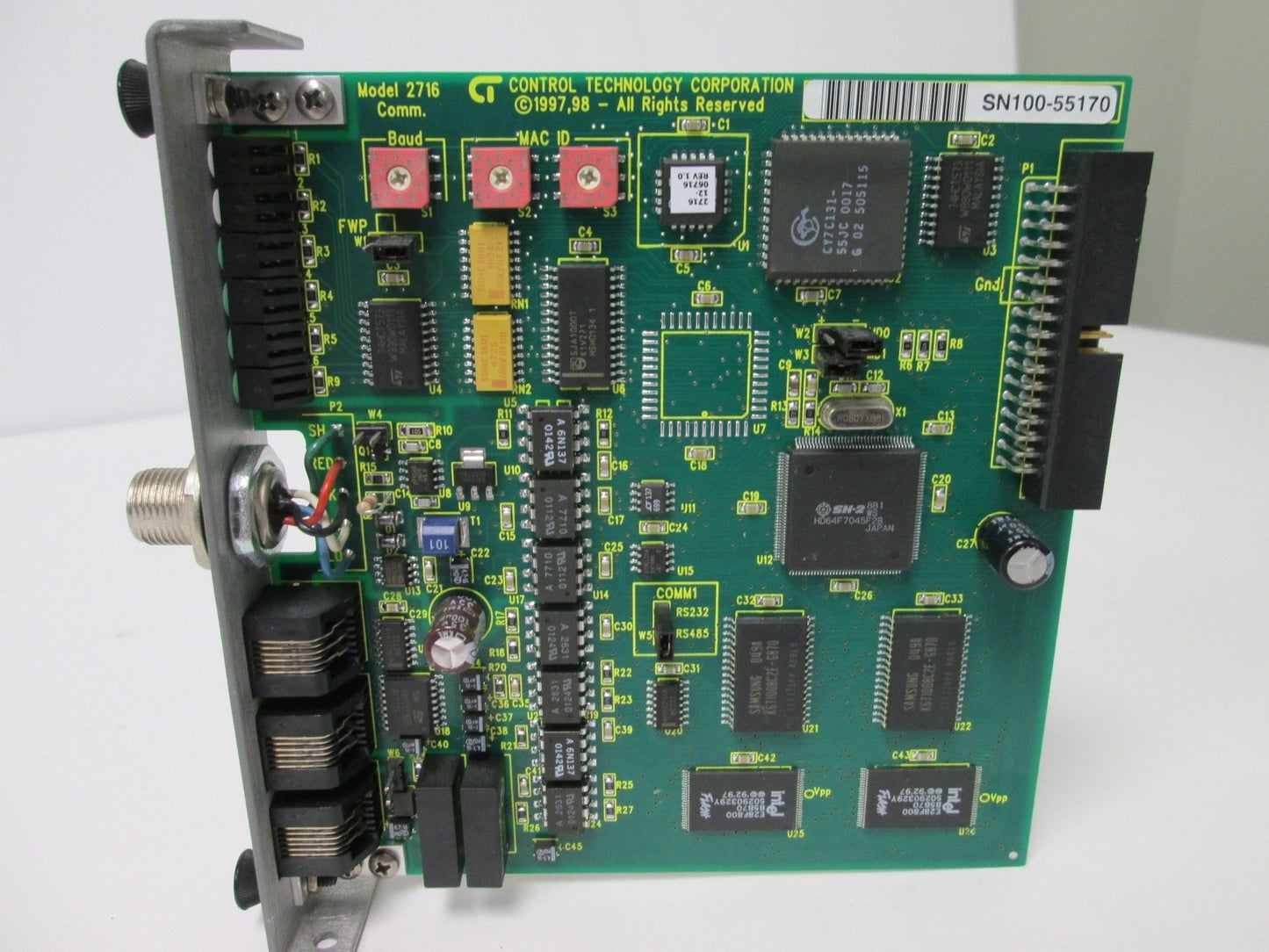 Used Control Technology 2716D DeviceNet Communication Module, RS-232/RS485 Connection