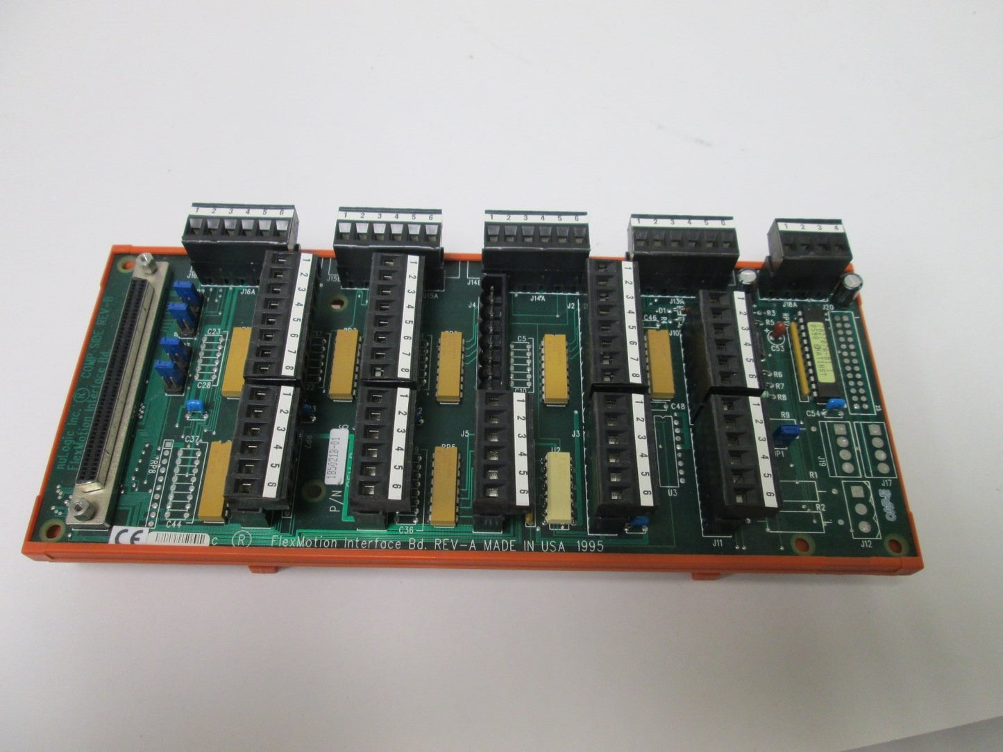 Used nuLogic Inc 185021B-01 Flexmotion Interface Board, DIN Rail Mounting