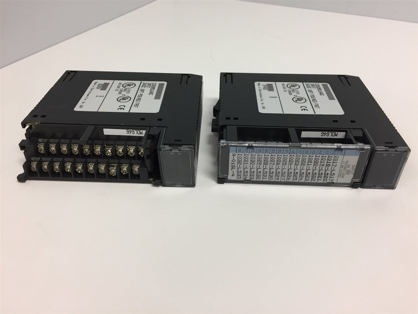 Used Lot of 2 GE Fanuc IC693MDL646C PLC Modules Input / Output *Missing Cover*