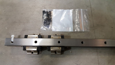 Used MiSUMi SVWT28 Linear Bearing Guide 2-Block w/Rail 1720mm x 20mm x 15.5mm